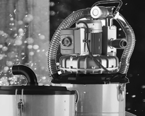 Aspirateur pour huile et copeaux avec fond gouttes huile